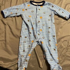 Little Me 6M Blue Sports Footie